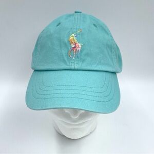 Polo Ralph Lauren Baseball Cap Hat Aqua Blue Tie Dye Pony